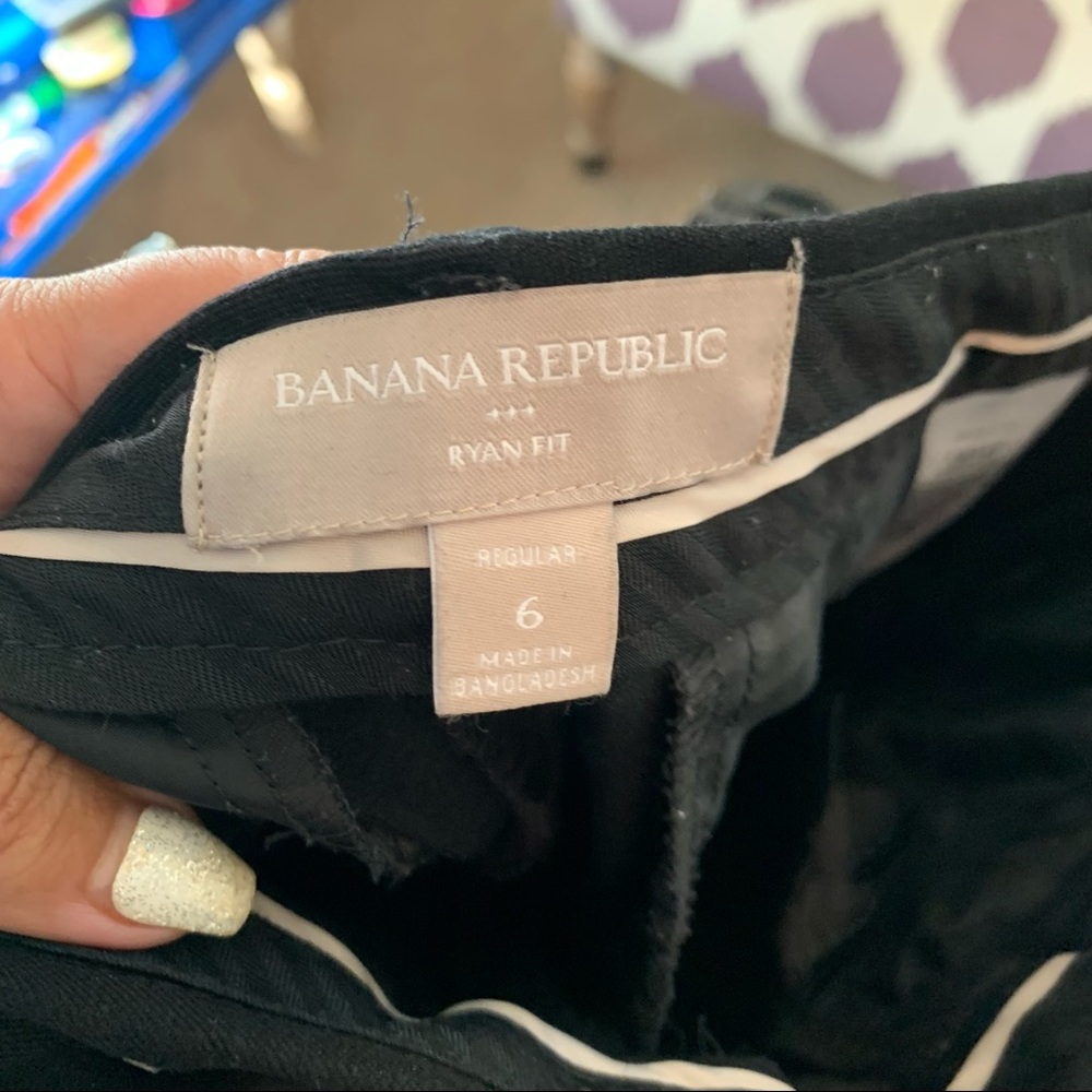 6 Banana Republic Ryan Fit Black Pants - Picture 6 of 7